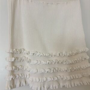 Valentino Cream Textured A-Line Skirt in good preowned condition